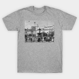 The Magic of Rossio, Lisbon (Monocrome) T-Shirt